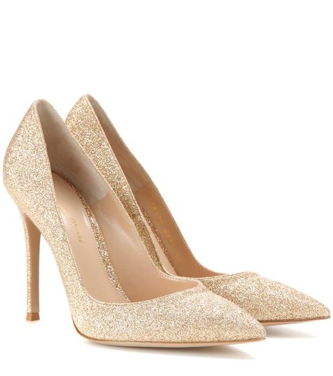 Gold Glitter Shoes, Gold Shoes Heels, Trendy Heels, Heels Gold, Glitter Pumps, Rossi Shoes, Gold Pumps, Glitter Heels, Glitter Shoes