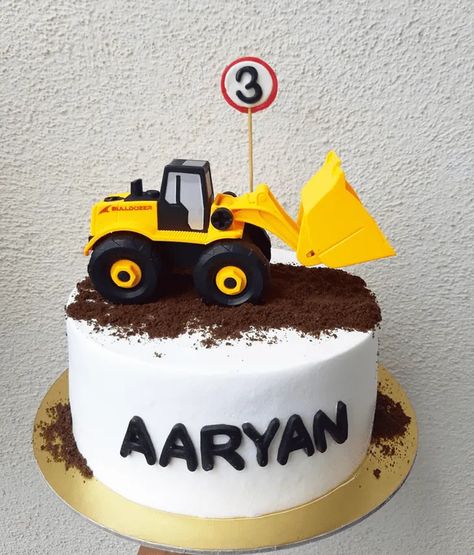 JCB Cake Design Images (JCB Birthday Cake Ideas) Bager Cake For Boy, Simple Construction Birthday Cake, Jcb Cake Design, Cake Ideas For 3 Year Boy, 2 Tier Construction Cake, Jcb Cakes For Boys, Birthday Cake For Boys 4th, Excavator Cakes For Boys, Jcb Theme Cake