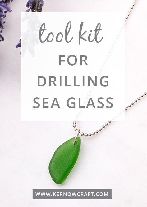 Get all the tools you need for drilling sea glass and making a sea glass necklace with our tool kit! Sea Glass Jewelry Diy, Sea Glass Diy, Sea Glass Art Diy, Dremel Crafts, Sea Glass Art Projects, Beach Glass Crafts, Glass Art Projects, Beach Glass Art, Diy Jewelry Inspiration