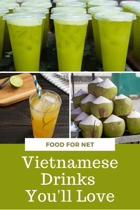 Vietnamese food is known for its flavors and vibrancy, but what about their drinks? See here a list of Vietnamese drinks that are not only interesting and quite unusual but are also delicious at the same time. #drinks #Vietnamese #bestfood Vietnamese Drink Recipes, Vietnamese Cocktails, Vietnamese Drinks, Vietnamese Aesthetic, Kumquat Tea, Hosting Recipes, Vietnamese Tea, Vietnamese Street Food, Vietnamese Dessert