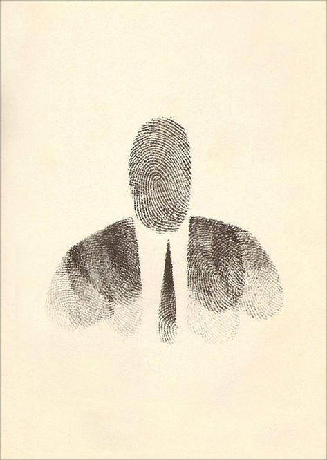 Fingerprint Man by Saul Steinberg Saul Steinberg, Fingerprint Art, Gcse Art, Identity Art, Art Et Illustration, A Level Art, A Drawing, Art Plastique, Fingerprint