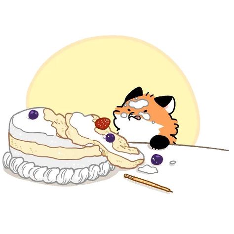 Numsiri fox Telegram stickers Fox Chibi, Cute Fox Drawing, Watercolor Food Illustration, Fox Boy, Fox Drawing, 강아지 그림, Telegram Stickers, Pet Fox, Cute Kawaii Drawings