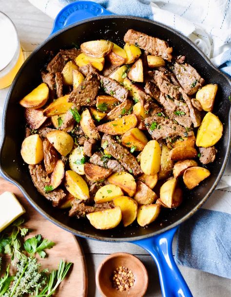 12 Recipes Using Petite Sirloin Steak - Super Safeway Garlic Butter Steak Potatoes, Top Sirloin Recipes, Best Steak Recipe, Petite Sirloin, Top Sirloin Steak Recipe, Steak And Potatoes Skillet, Garlic Butter Steak And Potatoes, Butter Steak And Potatoes, Sirloin Recipes