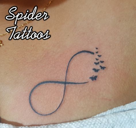 Butterfly And Infinity Tattoo, Infinity Tattoo With Butterfly, Infinity Tattoo Stencil, Butterfly Infinity Tattoo, Infinity Butterfly Tattoo, Anklet Tattoos For Women, Infinity Sign Tattoo, Butterfly Meaning, Brother Tattoos