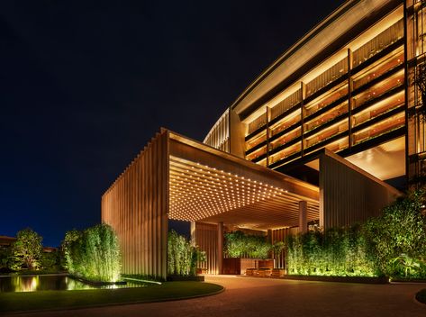 Shortlist revealed for AHEAD Asia 2018 hospitality awards | Dezeen Lobi Hotel, Hotel Canopy, Hotel Design Architecture, Hotel Landscape, Hotel Facade, Fredrikstad, Edition Hotel, Hotel Lobby Design, Hotel Exterior