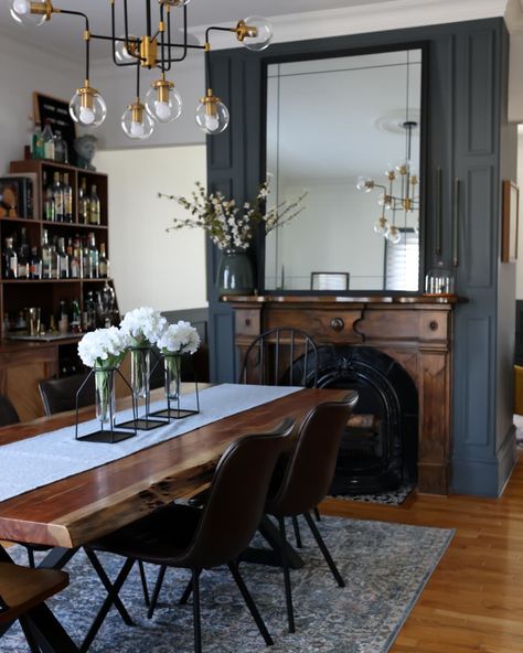 Moody Dining Room, 1800s Home, Installing Wainscoting, Dining Room Victorian, Heritage House, Small Kitchens, Childhood Home, Traditional Dining Room, Modern Victorian