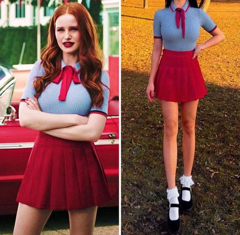 Cheryl Style, Look 80s, Riverdale Fashion, Stile Blair Waldorf, Cheryl Blossom Riverdale, Hungarian Girls, Riverdale Cheryl, Movie Inspired Outfits, Character Inspired Outfits