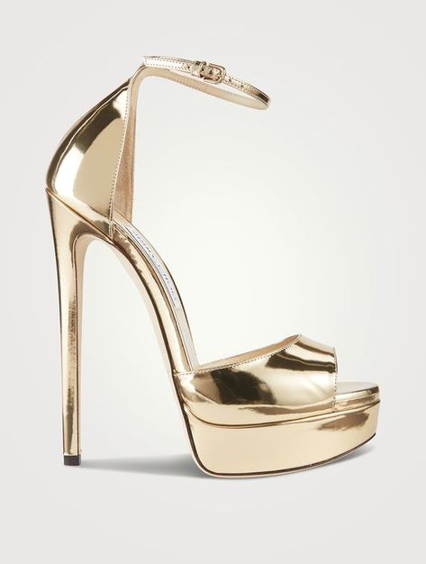 ♔ Jimmy Choo Pageant Heels, Jimmy Choo Platform, Gold Platform Heels, Gold Stiletto Heels, Digital Wardrobe, Jimmy Choo Gold, Shoes Heels Classy, Heels Gold, Heels Classy