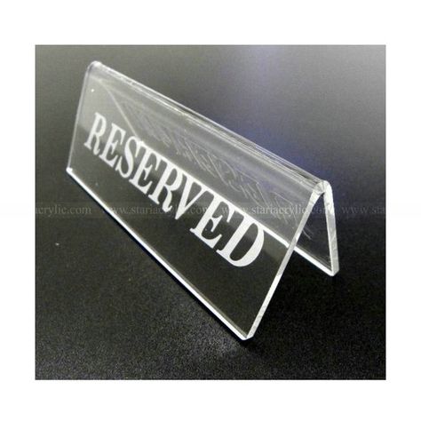 Source Etching Tabletop Clear Acrylic Reserved Signs, Acrylic Table Tent Sign RESERVED, Clear Acrylic Holder with Reserved on m.alibaba.com Reserved Table Sign, Reserved Table Signs, Acrylic Holders, Acrylic Signs, Table Tents, Reserved Signs, Siding Materials, Acrylic Table, Sign Holder