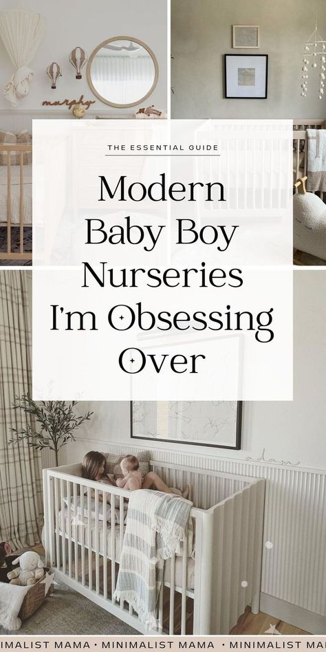 Searching for cute, modern nursery ideas for your baby boy?  These baby boy nurseries are literally SO STYLISH & so modern - I AM OBSESSED! If you're searching for nursery inspiration, and trying to decide on nursery themes, nursery room furniture, nursery decor and all the like, then this baby nursery round-up is for YOU! (PIN to your baby nursery neutral board or nursery room design board for later!) Baby Boy Nursery Room Design, Modern Baby Boy Nursery, Neutral Boy Nursery, Boy Nursery Design, Baby Boy Nursery Ideas, Boy Nurseries, Modern Boy Nursery, Boy Nursery Ideas, Boy Nursery Themes