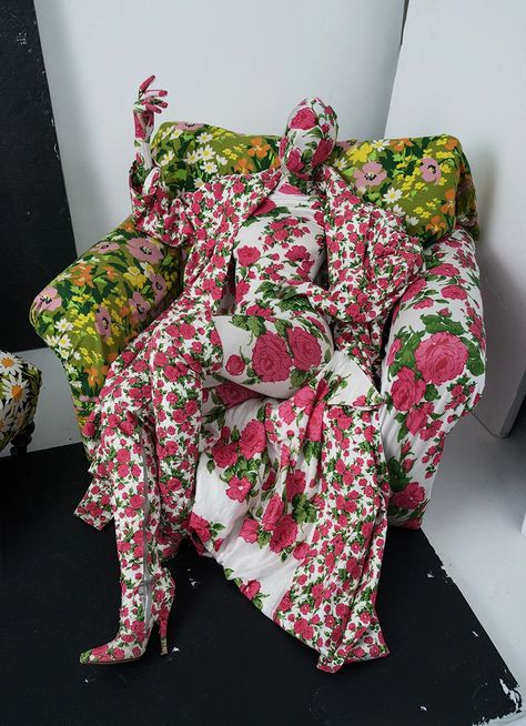 fall into richard quinn's floral dystopia - i-D Tim Walker Photography, Leigh Bowery, Rodney Smith, Floral Chair, Richard Quinn, Tim Walker, Weird Fashion, A Chair, Costume Design