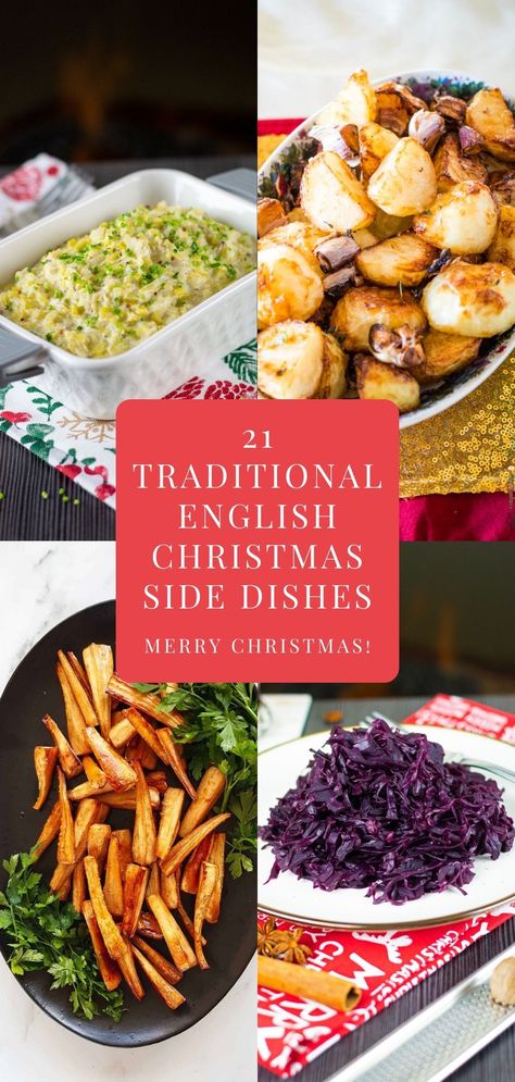 Christmas Trimmings Food, British Christmas Side Dishes, Christmas Classic Recipes, Festive Dinner Recipes, Gourmet Holiday Recipes, Christmas Recipes Uk, Christmas Dinner British, Victorian Christmas Dinner Recipes, Traditional Christmas Menu Ideas