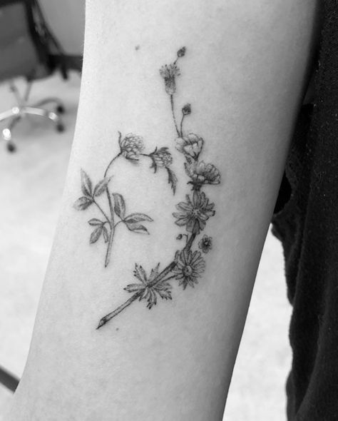 Neda Tattoo, Awareness Tattoo, Health Tattoo, Wildflower Tattoo, Stylist Tattoos, Thigh Tattoos Women, Dope Tattoos, Little Tattoos, Symbolic Tattoos