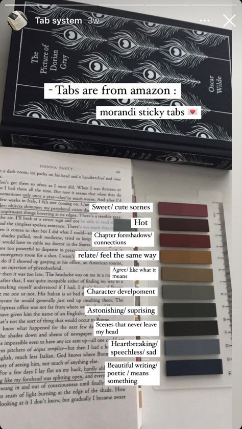 Color Tabs For Books, Writing In A Book Aesthetic, Taking Notes In Books, Reading Book Tabs Ideas, Things To Tab In Books, Book Flagging System, Tab System Book, Book Tabs Ideas Aesthetic, Book Annotation Color Key