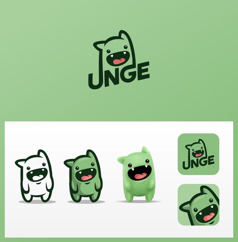 Mascot style logo design and avatar for Twitch streamer UNGE. Design by Ricky AsamManis. #logodesign #avatardesign #logoinspiration Brand Mascot Design, Cute Mascot Design, Mascot Branding, Game Branding, Cartoon Logo Design, Luxe Logo, Ip Design, Toys Logo, Inspiration Logo Design