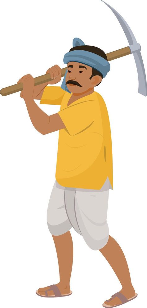 Indian Farmer working in Agriculture Field, Indian Farmer, Indian agriculture, happy farmer day Farmer Equipment Animated Images, Indian Farmer Drawing, Farmer Image, Farmer Clipart, Farmer Working, Indian Agriculture, Agriculture Photos, Farmers Day, Paper People