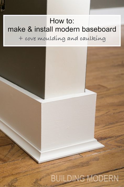 Instead of quarter round: cove moulding Cove Moulding, Modern Baseboards, Farmhouse Trim, Baseboard Styles, Baseboard Trim, House Trim, Home Remodeling Diy, Diy Casa, Diy Remodel