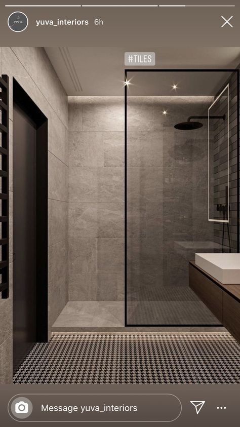 Makeover Kamar Mandi, Walk In Shower Designs, Bathroom Shower Design, Bathroom Inspiration Modern, Bad Inspiration, Bathroom Remodel Shower, Bathroom Inspiration Decor, Apartment Bathroom, Bad Design