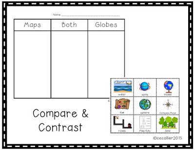 Virginia is for Teachers: Teaching through Integration: Maps and Globes in Kindergarten Kindergarten Maps, 1st Grade Map Activities, Maps And Globes Kindergarten, First Grade Curriculum Map, Maps And Globes First Grade, Maps And Globes Second Grade, Teaching Maps First Grade, Second Grade Curriculum Map, Social Studies Maps