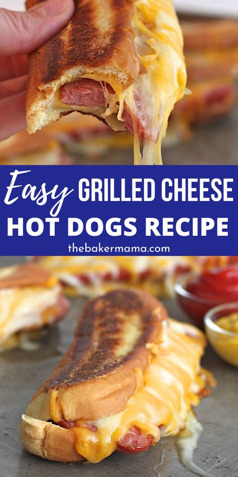 Fun Hotdogs Ideas, Hot Dog Breakfast Ideas, Nacho Hot Dogs, Easy Summer Time Dinners, Hot Dog And Biscuit Recipes, Easy Easy Desserts, Grilled Cheese Hot Dog Recipes, Hot Dog With Cheese, Quick Fun Dinner Ideas