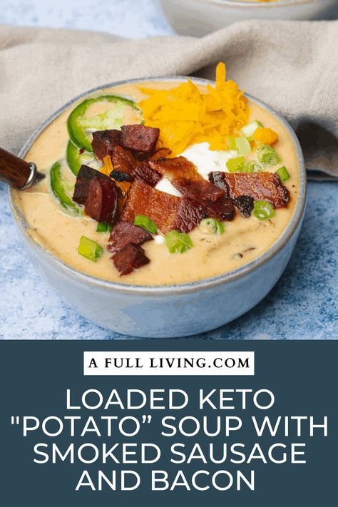 Keto Baked Potato, Keto Potato Soup, Turnip Soup, Low Carb Potatoes, Soup Lovers, Potato Bacon Soup, Loaded Potato Soup, Loaded Baked Potato Soup, Bacon Soup