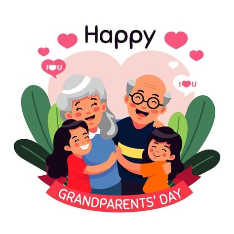 National Grandparents Day, Grandparents Day Crafts, Happy Grandparents Day, Grand Parents, New Grandparents, Family Drawing, Parents Day, Board Decoration, Grandparents Day