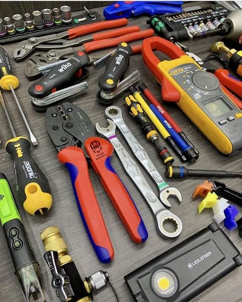 Electrical Tools And Equipment, Garage Store, Hvac Tools, Hvac Tech, Tool Logo, Refrigeration And Air Conditioning, Electrician Tools, Electrical Wiring Diagram, Tool Cabinet