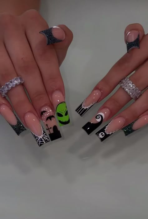 Disney Acrylic Nails, Horror Nails, Holloween Nails, Halloween Acrylic Nails, Girly Acrylic Nails, Short Square Acrylic Nails, Unique Acrylic Nails, Long Square Acrylic Nails, Acrylic Nails Coffin Short