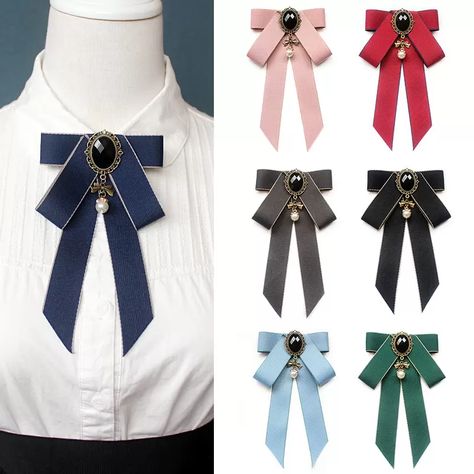 Ribbon Bowknot Rhinestones Bow Tie Men Dress Shirt Brooches Crystal Neckwear Mens Suits Collar Pins Wedding Fashion Jewelry From Sunnice, $3.31 | DHgate.Com Women Wedding Suit, Aesthetic Wardrobe, Tie Brooch, Ribbon Tassel, Vintage Bow Tie, Jewelry Collar, Zipper Crafts, Diamond Ribbon, Tsumami Zaiku