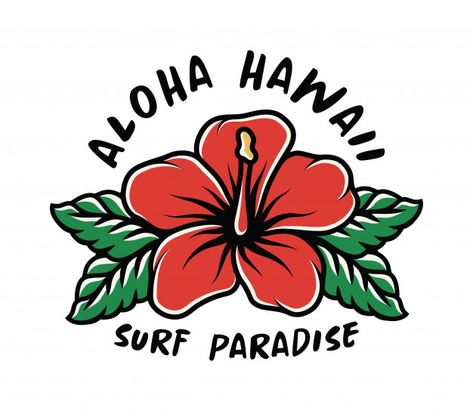 Tee shirt surfing print with hibiscus fl... | Premium Vector #Freepik #vector #flower Surf Drawing, Deco Surf, Hawaii Design, Beach Wall Collage, Surf Stickers, Surf Logo, Flower Logo Design, Surf Poster, Surf Design