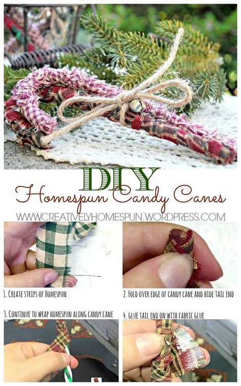 Pioneer Crafts, Diy Christmas Decorations Dollar Store, Homemade Fabric Softener, Candy Cane Crafts, Shabby Tree, Rustic Ornaments, Anklets Boho, Charity Work, Diy Holiday Decor