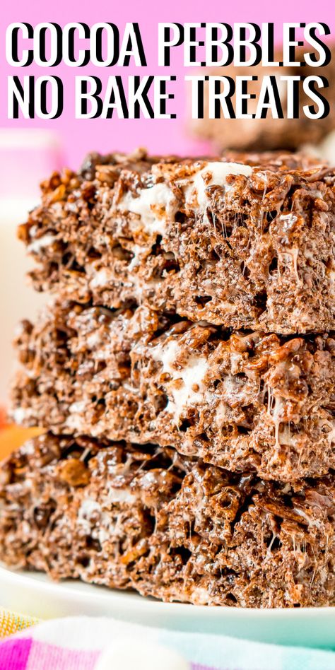 Cocoa Krispie Treats, Dessert Marshmallow, Cocoa Pebbles, Cherry Cookies Recipes, Marshmallow Squares, Nobake Dessert, Cocoa Krispies, Fabulous Desserts, Krispie Treats Recipe