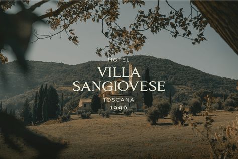 Villa Sangiovese - Brand Identity on Behance Hotel Brand Identity, Hospitality Branding, Yt Thumbnail, Hotels In Tuscany, Luxury Logos, Travel Calendar, Mises En Page Design Graphique, Freelance Design, Luxury Hospitality