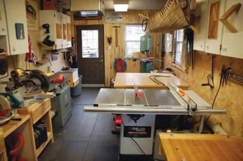 Officine In Garage, Woodwork Shop, Canadian Woodworking, Garage Atelier, Workshop Layout, Woodworking Garage, Woodworking Shop Plans, Woodworking Shop Layout, Woodworking Joinery