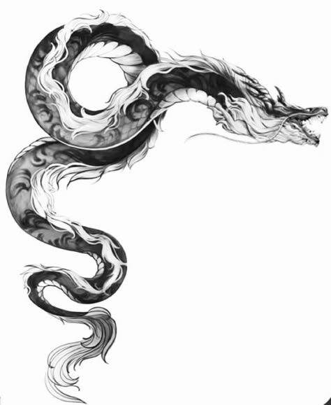 Dragon Tattoo Black, Black Dragon Tattoo, Dragon Tattoo Sketch, Tattoo Black And Grey, Dragon Tattoo Art, Dragon Tattoo For Women, Japanese Dragon Tattoo, Tattoo Dragon, Sharpie Tattoos