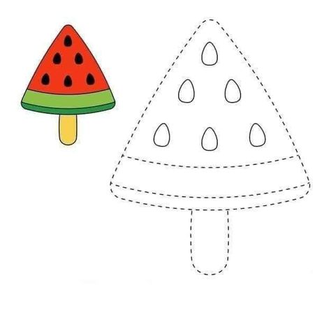 Kids Colouring Printables, Basic Drawing For Kids, Fun Worksheets For Kids, Free Kids Coloring Pages, Free Printable Crafts, Easy Art For Kids, Fruit Coloring Pages, Pattern Activities, Drawing Lessons For Kids