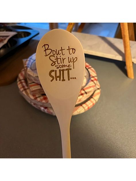 Yellow  Collar  Wood   Embellished   Kitchen & Dining Christmas Gag Gifts, Funny Housewarming Gift, Handmade Wooden Spoons, Gag Gifts Christmas, Christmas Prep, Spoon Gifts, Grandmas Christmas, Laser Engraved Gifts, Christmas Gifts For Grandma