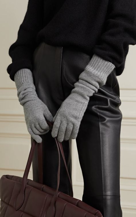 Gloves Fashion, Cashmere Gloves, Knitted Gloves, Womens Gloves, Fall Winter Outfits, Net A Porter, Winter Scarf, Women Collection, Fashion News