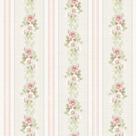 Floral Stripe Wallpaper, Pink Flower Wallpaper, Wallpaper Room Decor, House Transformation, Wallpaper Uk, Stripe Wallpaper, Wallpaper For Sale, W Wallpaper, Print Design Pattern