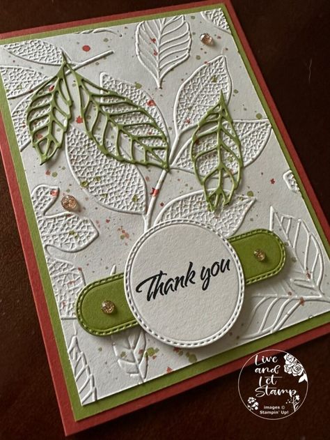 It’s Time For Changing Leaves! - Live and Let Stamp Thanksgiving Card Ideas, Rocker Cards, Thankful Cards, Wild Ferns, Pinterest Cards, Hexagon Cards, Embossed Background, Fall Themes, Gratitude Cards