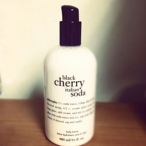 Philosophy Black Cherry Italian Ice Soda Lotion Cherry Soda, Italian Soda, Italian Ice, Black Cherry, Body Lotion, Philosophy, Body Care, Hand Soap Bottle, Shampoo Bottle