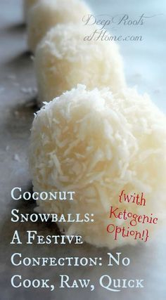 Shredded Coconut Recipes, Christmas Holiday Treats, Christmas Keto, Hotel Christmas, Dessert Christmas, Coconut Snowballs, Coconut Balls, Coconut Desserts, No Cook