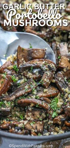 Making this garlic butter portobello mushroom recipe is easy and they come out so flavorful as a quick side dish for dinner! #spendwithpennies #portobello #portobellomushroomrecipe #mushroomrecipe #mushrooms #portobellomushrooms Portobello Recipes, Portabella Mushrooms Recipes, Side Dish For Dinner, Quick Side Dish, Mushroom Side Dishes, Portobello Mushroom Recipes, Mushroom Recipes Healthy, Quick Side Dishes, Mushroom Recipe