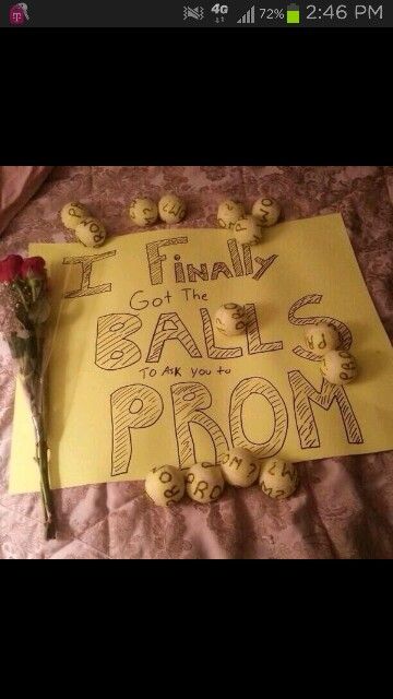 I finally got the balls to say yes:) Best Prom Proposals, Dance Proposals, Funny Prom, Cute Prom Proposals, Asking To Prom, Dance Proposal, Prom Goals, High School Dance, Prom 2014