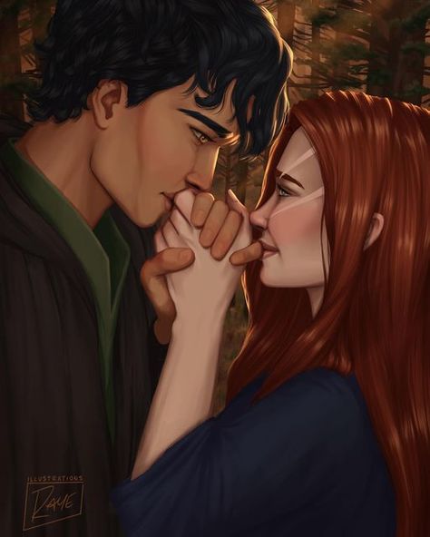 Casteel And Poppy, Poppy And Castiel, Ash Art, Castiel Fanart, Elain Archeron, Ashes Series, Poppy Art, A Court Of Mist And Fury, Fantasy Novels