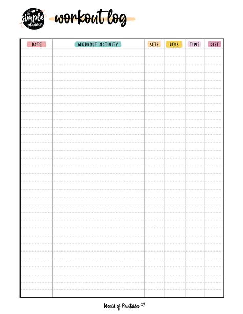 Track your fitness journey with our free workout log printable. This workout log template is perfect for recording your exercises, sets, and reps. Stay motivated and see your progress! Workout Journal Ideas, Workout Log Template, Exercise Log Template, Workout Journal Ideas Planners, Business Organization Printables, Workout Log Printable, Fitness Printables, Printable Organization, Workout Plan Template