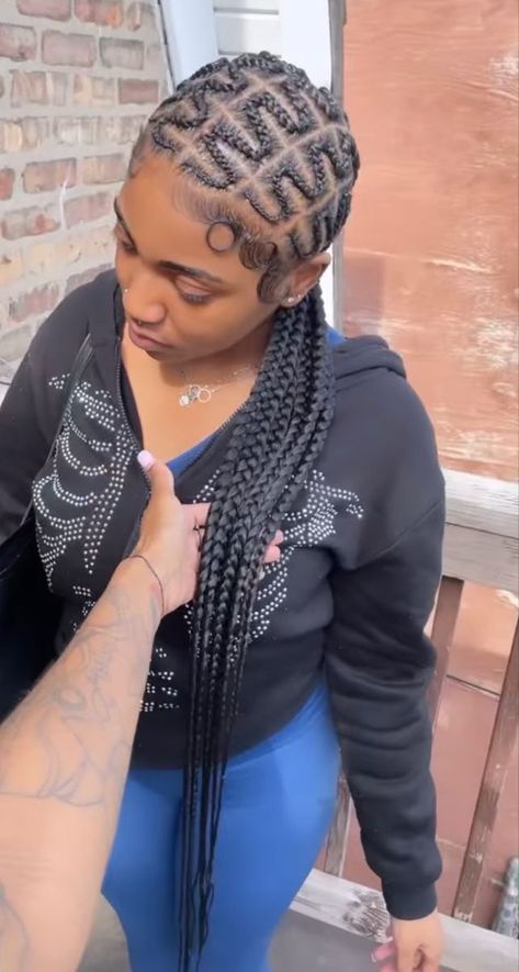 Snake Cornrows Braids, Design Straight Back Braids, Straight Back Feed In Braids With Design, Snake Braids, Long Cornrows, Black Kids Braids Hairstyles, Lemonade Braids Hairstyles, Braided Hairstyles For Black Women Cornrows, Black Ponytail Hairstyles