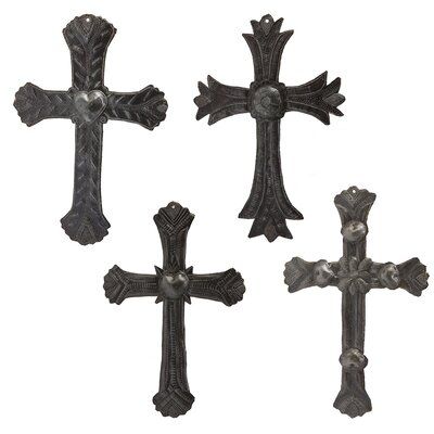 Haitian Metal Art, Spiritual Wall Decor, Vinyl Wall Quotes, Hearts And Flowers, Gothic Crosses, Cross Wall Decor, Botanical Wall Decor, Nature Wall Decor, Goth Home Decor