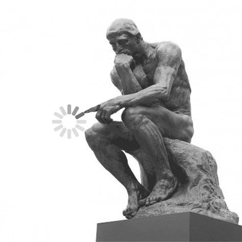 Pensive Black And White GIF by Tobias Rothe - Find & Share on GIPHY Thinking Statue, The Thinker Statue, Black And White Thinking, Black And White Gif, Famous Sculptures, French Sculptor, Auguste Rodin, Muscle Memory, Super Moon