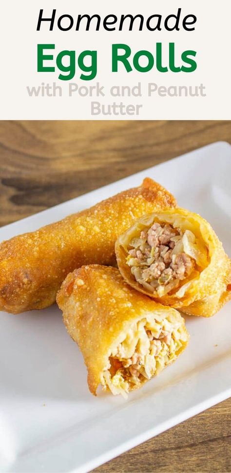 Pork Egg Roll Recipes, Chicago Chinatown, Chinese Egg Rolls, Pork Cabbage, Egg Roll Filling, Homemade Egg Rolls, Pork Egg Rolls, No Egg Desserts, Chinese Egg